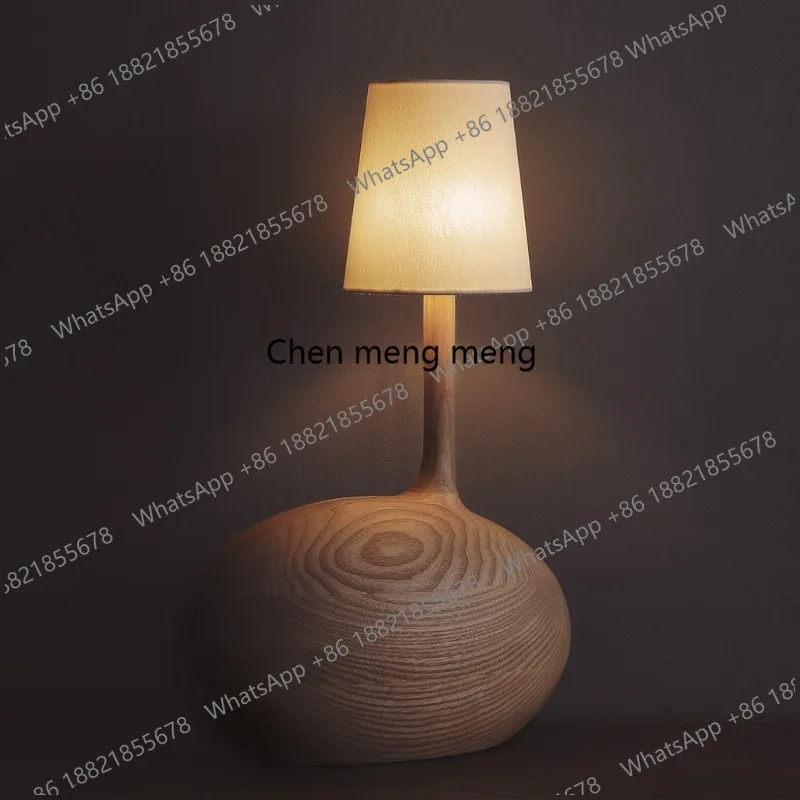 

Design sense medieval desk lamp living room decoration bedroom bedside atmosphere solid wood lamps