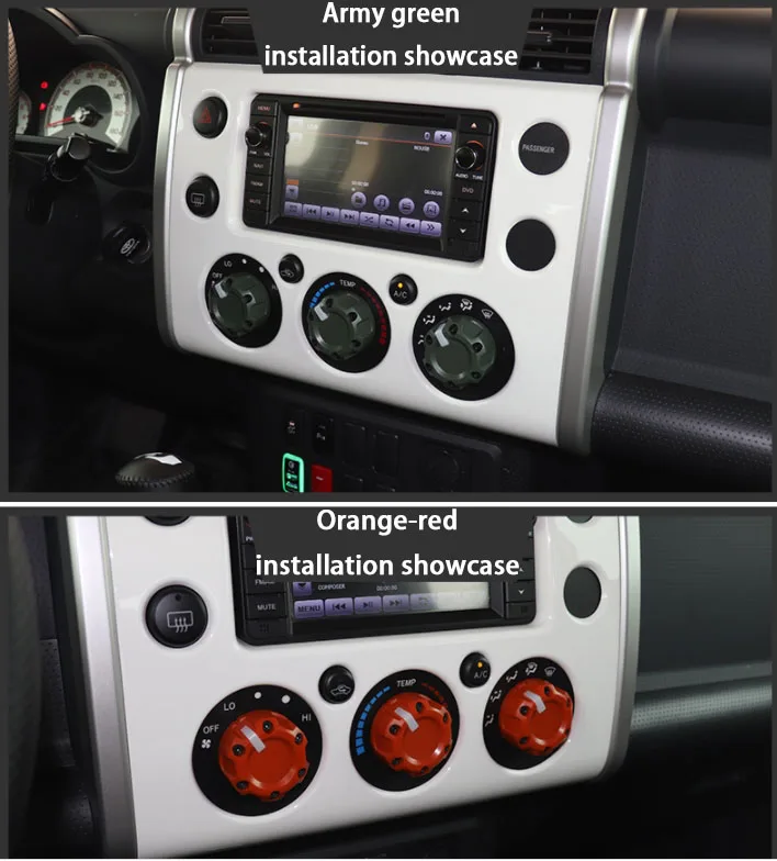 No-Drill ABS Hard Plastic A/C Knob Switch For Toyota FJ Cruiser Multi-Color Options Direct Fit Upgrade Replacement