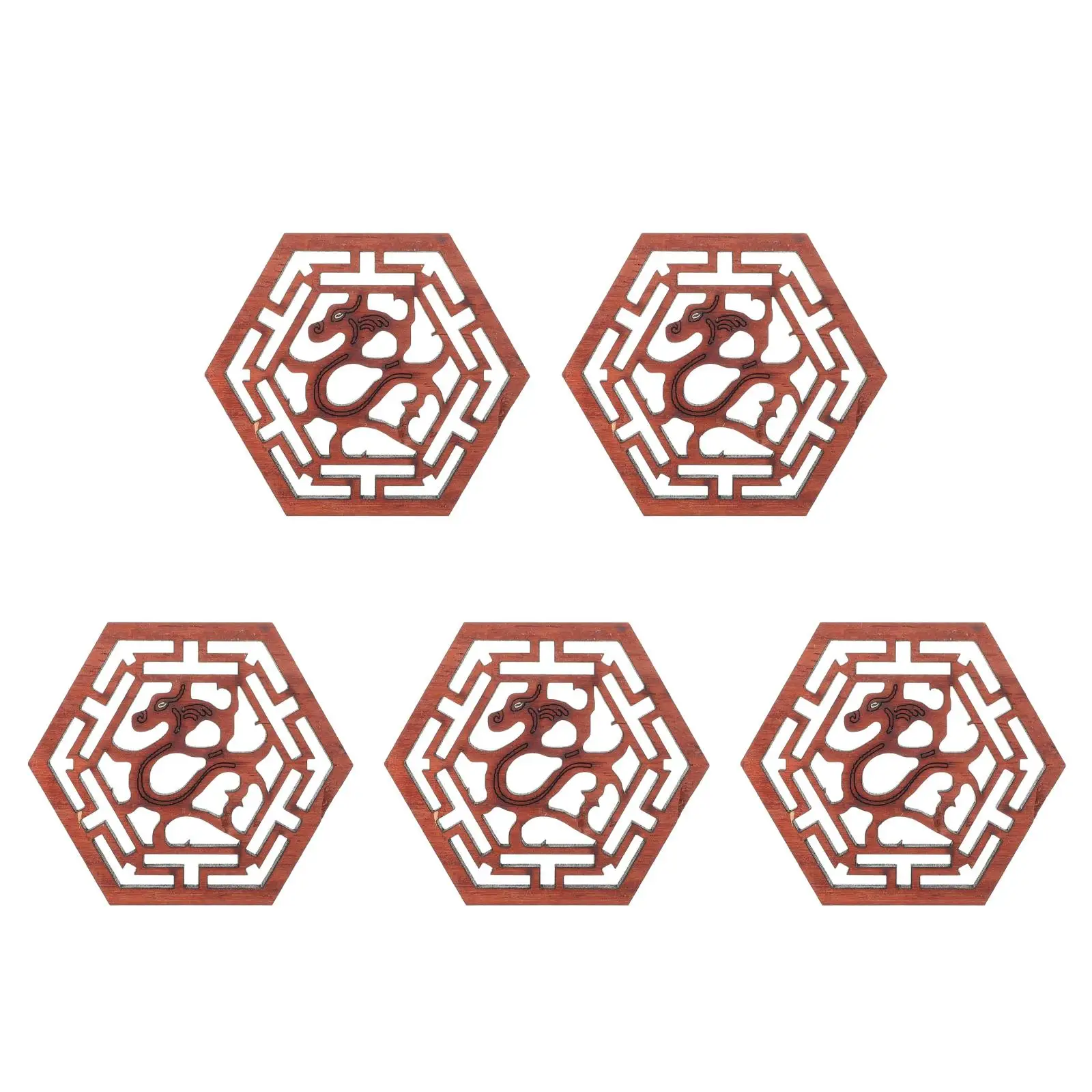 

5pcs 5 Pack Chinese Musical Instruments Parts 2-string Violin Frame Erhu Accessories Sound Windows