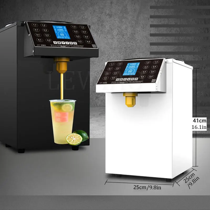 آلة الفركتوز الكمية 8L موزع شراب أوتوماتيكي لمتجر شاي الفقاعات معدات شاي الحليب