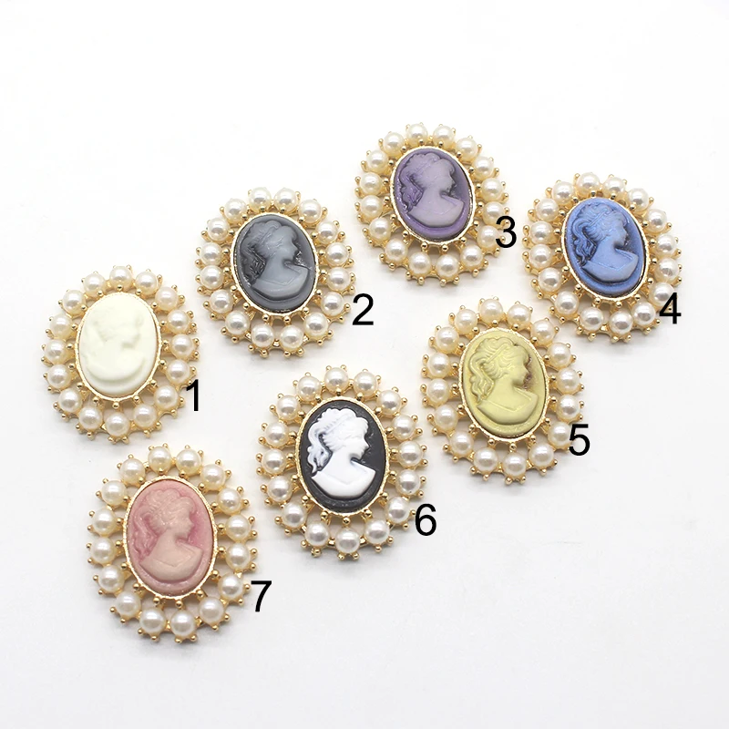 10 sztuk/partia 37*32MM owalne Pearl Snap Flatback przycisk do odzieży Diy maneridades akcesoria przycisk do szycia na ślub dekoracyjne