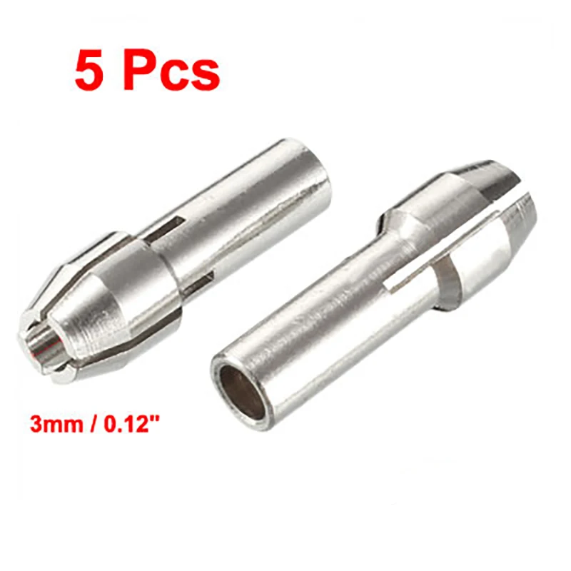 5 stks/partij Mini Boor Klauwplaten Adapter 3mm Mini Boor Klauwplaten Chuck Adapter Micro Spantang Messing Voor Power Rotary Tool