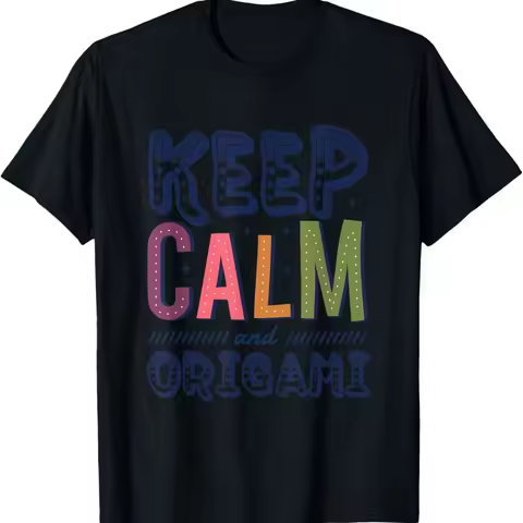 Keep Calm And Origami Funny Japanese T Shirt