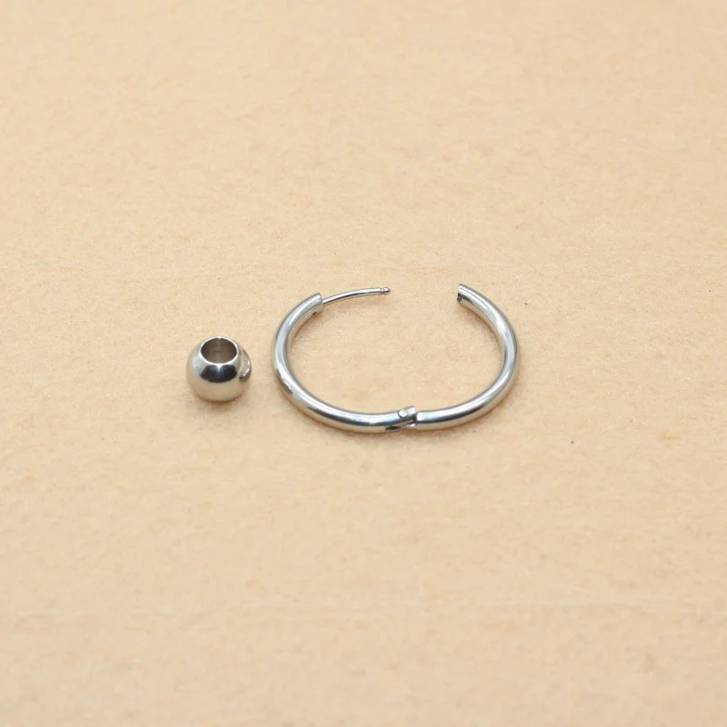 2pc Lot Stainless Steel Round Men Women Hoop Earrings Thick 2.5MM 8 10 12 20mm For Choose Brief Style Fashion Jewelry