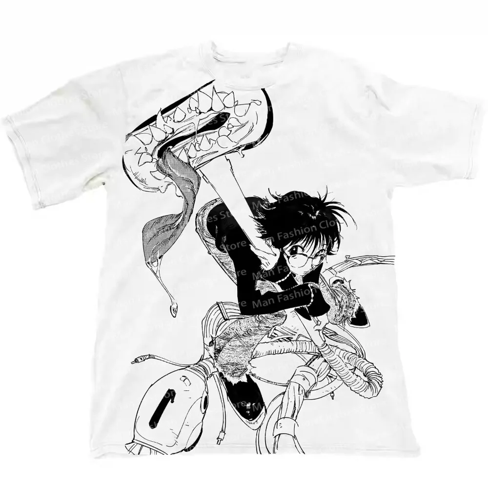 

Anime Dark Print Hunter X Hunte T-shirt Y2k Style Print Men and Women Oversized Fashion Short Sleeved Causal T- Shirts