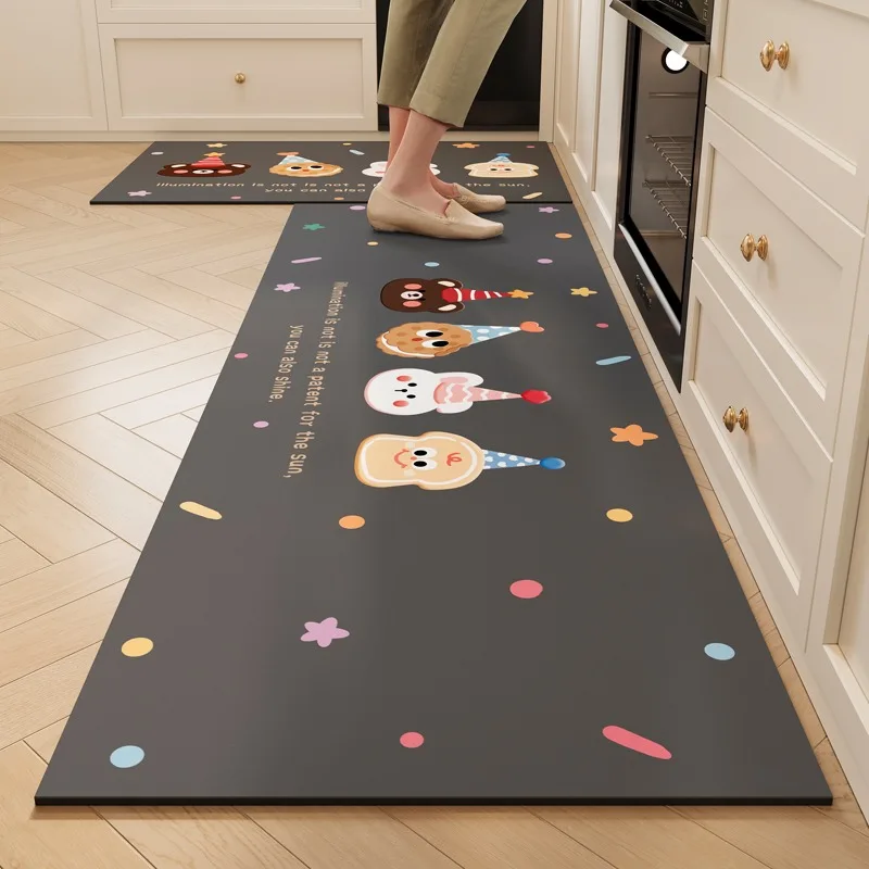 Kitchen Floor Mat Absorbent Non-slip Carpet Water-absorbent Rug Quick-drying Soft Diatom Mud Foot Mats Home Decoration 주방 카펫