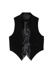 MAMELICCE original design Velvet vest Luxury designer style vest Waistcoat Unisex Gilet men vests for women casual vest