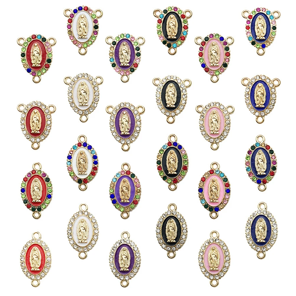 

24pcs Virgin Mary Charms Metal Jewelry Pendant Necklace Bracelet Keychain DIY Crafts Accessories Alloy Decorations