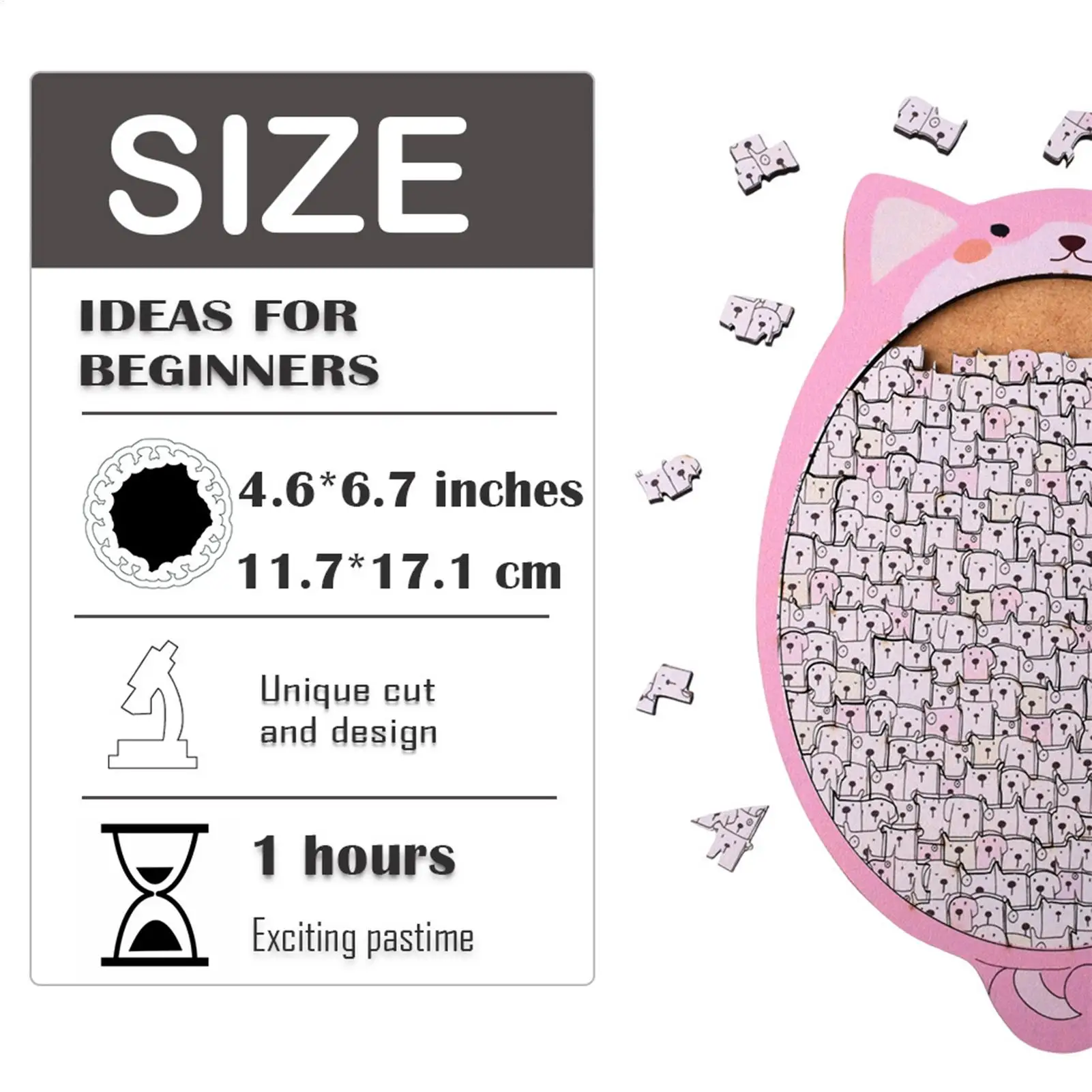 Puzzle Jigsaw Anjing Mainan Edukasi Lucu Puzzle Jigsaw Hewan Dewasa Kayu untuk Anak-anak Pecinta Hewan Teman Keluarga Perempuan