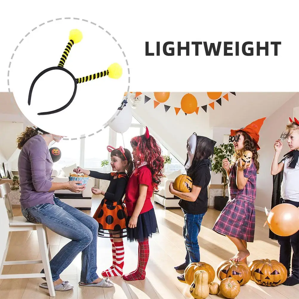 10-delige bijenhoofdtooi antenne hoofdband dier pompom haaraccessoire lichtgewicht comfortabel insect kostuum feestdecoratie