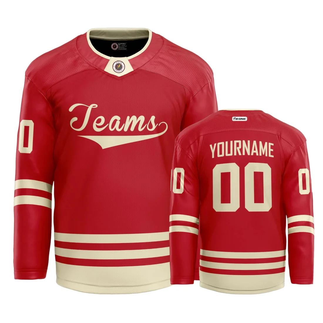 Custom Red Hockey Jersey– Bold & Stylish Design Personalized Uniform Hockey Jersey Competition