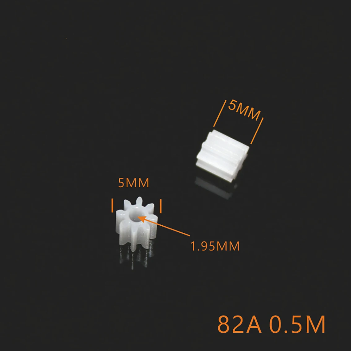 Modulus 0.5 Plastic Shaft Single Layer Gears 82A 8Teeth 0.5M Reduction Wheels Toys DIY Part Accessories