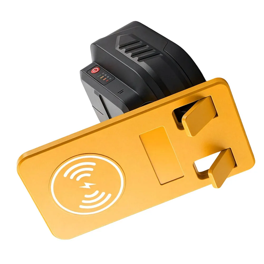 Wireless Charging Station with Type-C Input and Dual Output Ports for Smartphones and Portable Devices with Power Tool Support