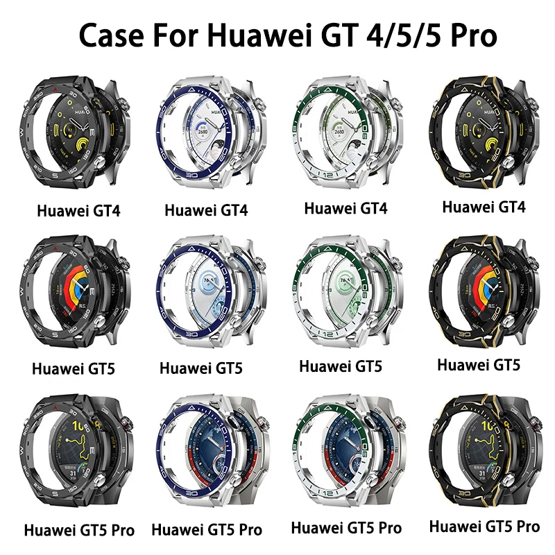 حافظة لهاتف هواوي ساعة GT 5-5 Pro-GT 4 46 مللي متر ملحقات الساعة الذكية مقياس غطاء صلب للكمبيوتر الشخصي ساعة ممتصة للصدمات GT5 واقية