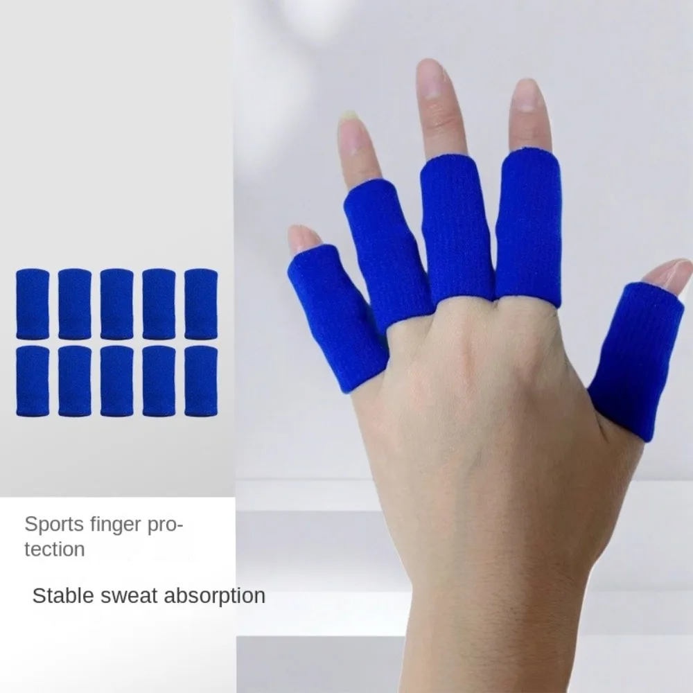 10PCS Multicolor Finger Sleeves Stretchen Elastic Finger Tape Finger Cots 10pcs Sports Safety Finger Protector Volleyball