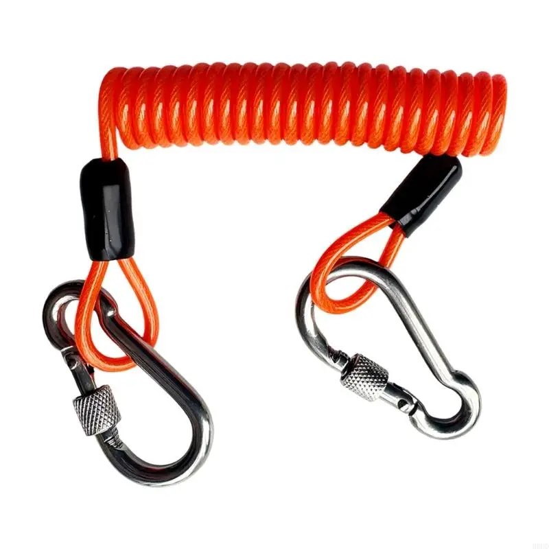 Tauch-Spiral-Lanyard, Anti-Verlust-Federseil-Gurt, Tauch-Feder-Clip, Unterwasser-Tauch-Lanyard mit Klemmen und Schnellschnalle – Detail 5