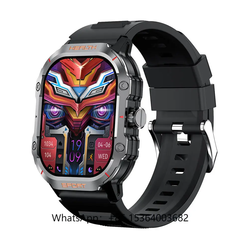 

TJXL-AMOLED Screen Smartwatch Rugged Health Sport 2" Big China Smart Watches High Quality for Men Man's Connects Android Ios HK2