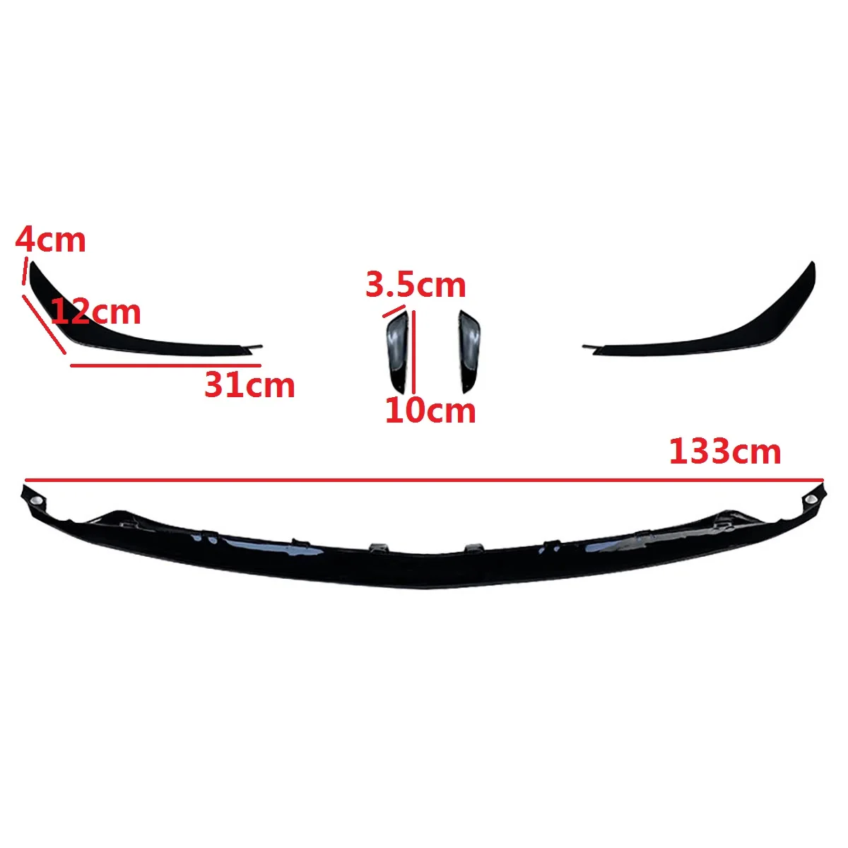 1 Set Car Front Bumper Splitter Lip Air Splitter Spoiler Fits For Mercedes Benz GLA class H247 GLA200 GLA35 GLA45 AMG Bumper