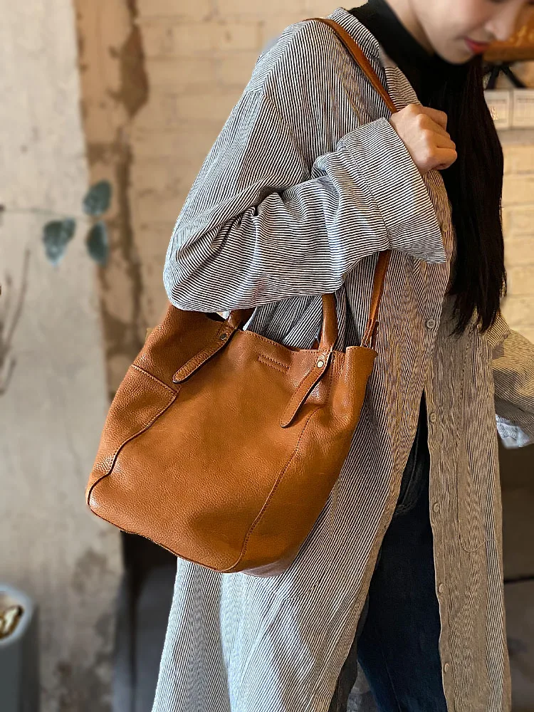 

Organizers designers handmade genuine leather women's tote bag weekend party luxury soft coe leather large-capacity shoulder bag
