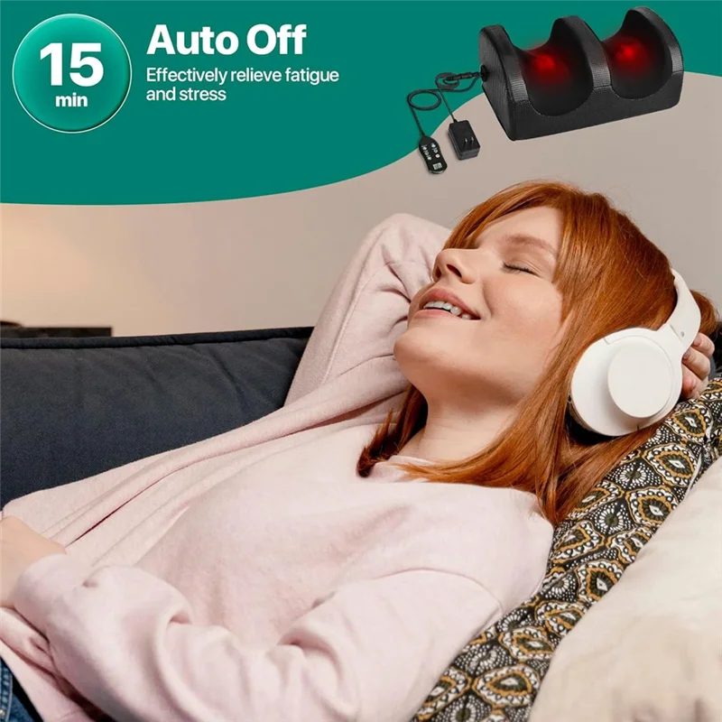 EMECE-مدلك القدم، آلة تدليك القدم مع أسطوانة التدليك، تصميم مفتوح للتنفس وتنظيف، وتخفيف الآلام، والاسترخاء