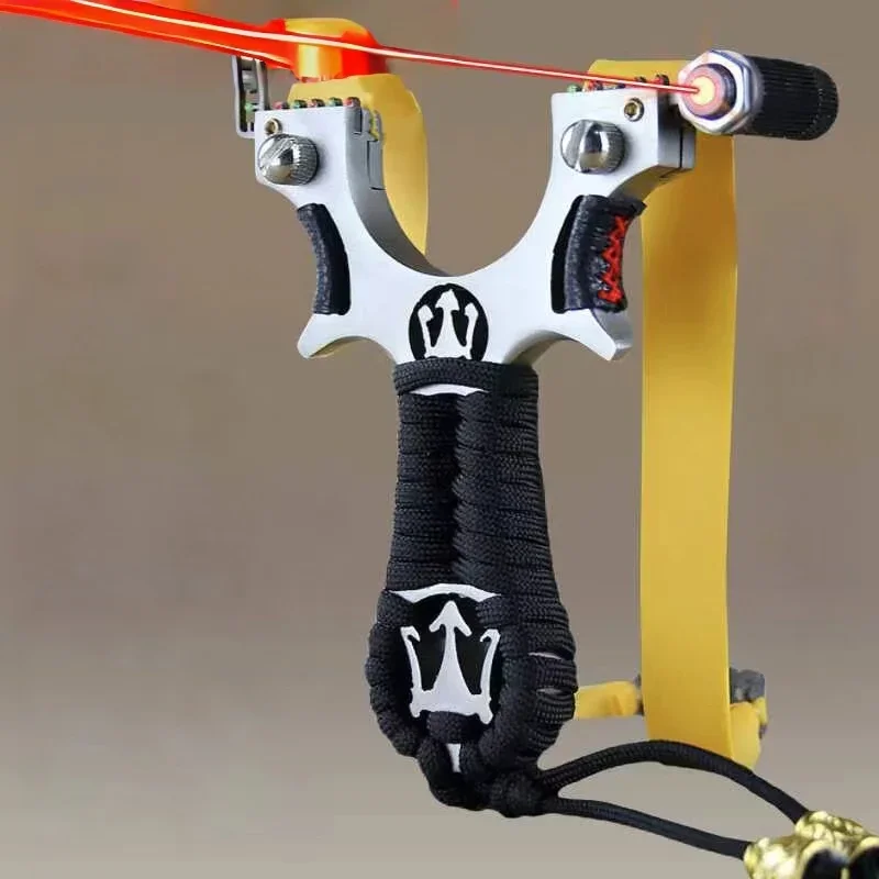 Laser Aiming Slingshot High-precision 304 Stainless Steel Slingshot, Outdoor Hunting Accessories Sports Competitions Holiday