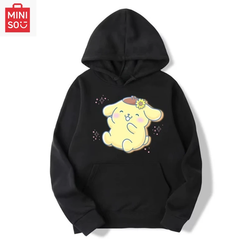 

Kawaii Sanrio свитер с капюшоном в рулоне корицы Семейная семейная одежда рубашка с капюшоном Удобная рубашка с капюшоном с длинными рукавами свободная и