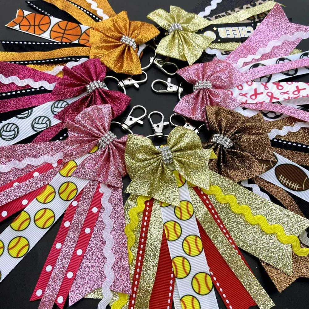

New Fashion Lightweight Ribbon Keychain Butterfly Storage Strip Ornament Pendant Sports Personalized Keyring Strip Gift Woman