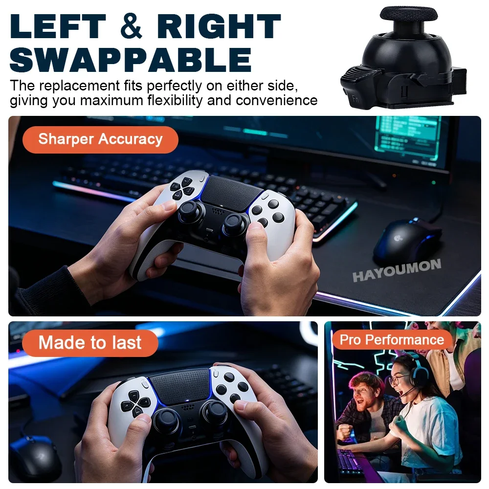 NEU für PS5 Edge Controller Joystick Thumbstick Reparaturteile 3D Analog-Sensor Kohlenstofffilm Ersatz-Stick-Modul Zubehör – Detail 8