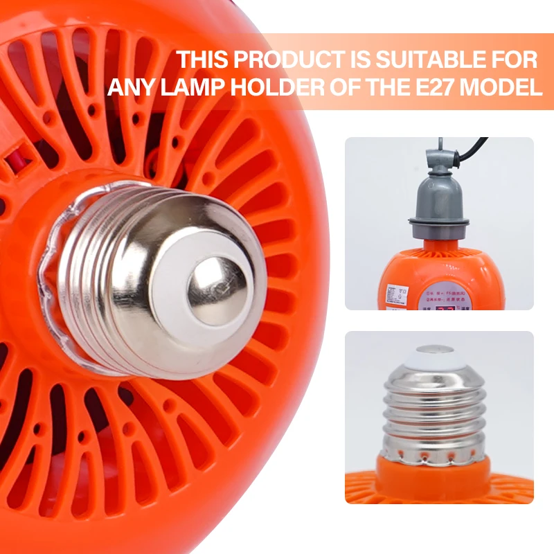 Neue 220V 150W Heizlampe mit Thermostat-Temperaturregler, Heizgerät für die Tierhaltung, Wärmelampe für Hühner, Ferkel, Hunde und andere Haustiere. – Detail 7