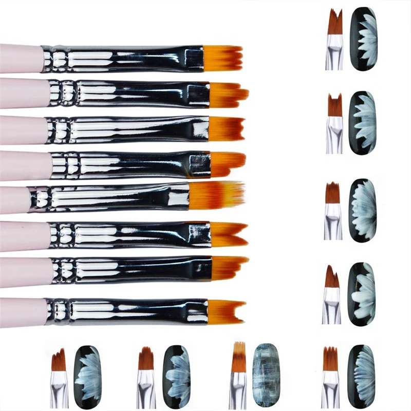 8/15Pcs Nail Art Brushes Set Professional Drawing Pen Gradient Painting Brush UV Gel Flower Painting Tool Manicure Supplies