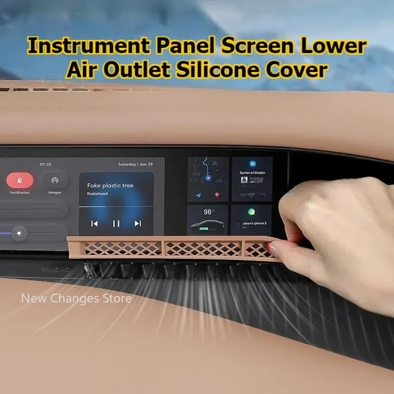For Avatr 07 2024-2026 Dashboard Air Outlet Silicone Protective Cover for Below The Instrument Panel Interior Accessories