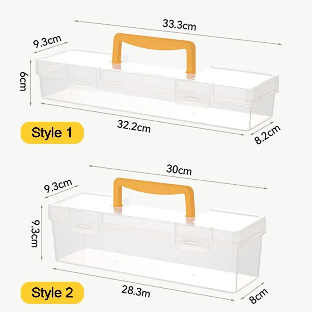 Portable Transparent Hardware Tool Box Multifuntional Empty Toolbox Plastic Parts Box Tool Organizer Household Tool Storage Box