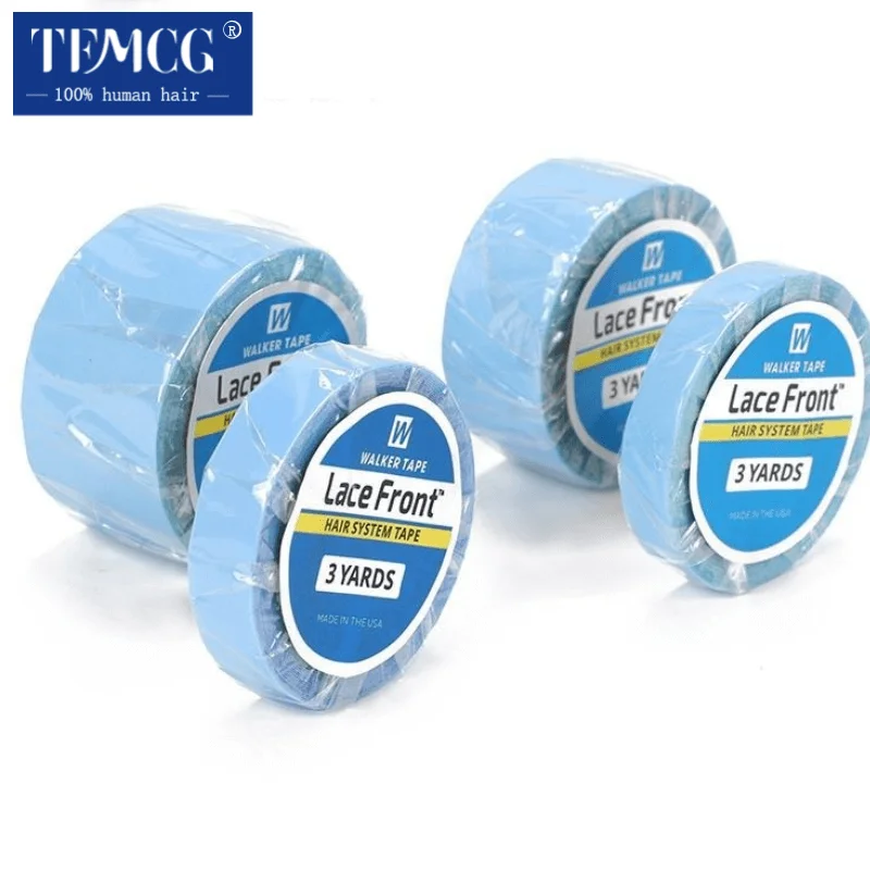 3yards 12yards 36yards Blue Strong Lace Front Support Walker Tape For Wig Toupee Double Sided Waterproof Adhesive Wig Tape