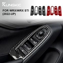 Real Carbon Fiber Sticker For Subaru WRX/ WRX STI 2022 2023 2024 Car Door Window Switch Button Panel Interior Trim Accessories