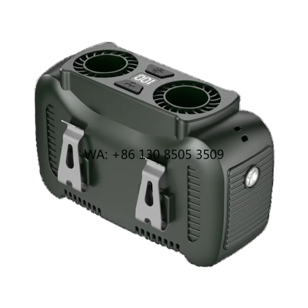 

25 New Dual Channel Hanging Waist Fan 20000mAh Turbohurricane Outdoor Portable Fan Site Usb Charging Hanging Waist Fan