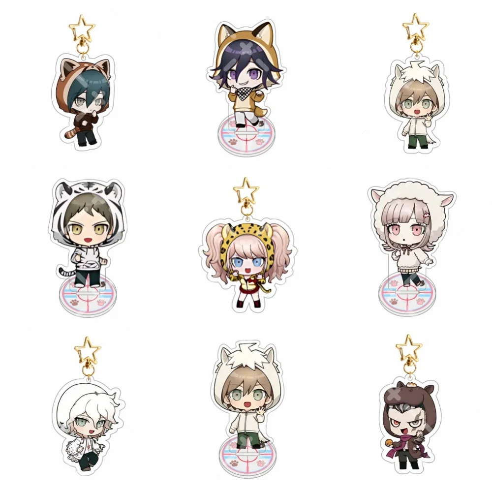Danganronpa Gundham Tanaka Hippo Hood Versión Q Soporte Acrílico de Doble Cara Hamster Anime Boy Decoración de Escritorio Regalo para Fans Coleccionistas