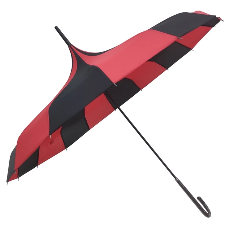 Stylish Pagoda Umbrella Metal Frame Sun Rain Umbrella 16k Black and White Striped Large Umbrella for Photography Drop Shipping