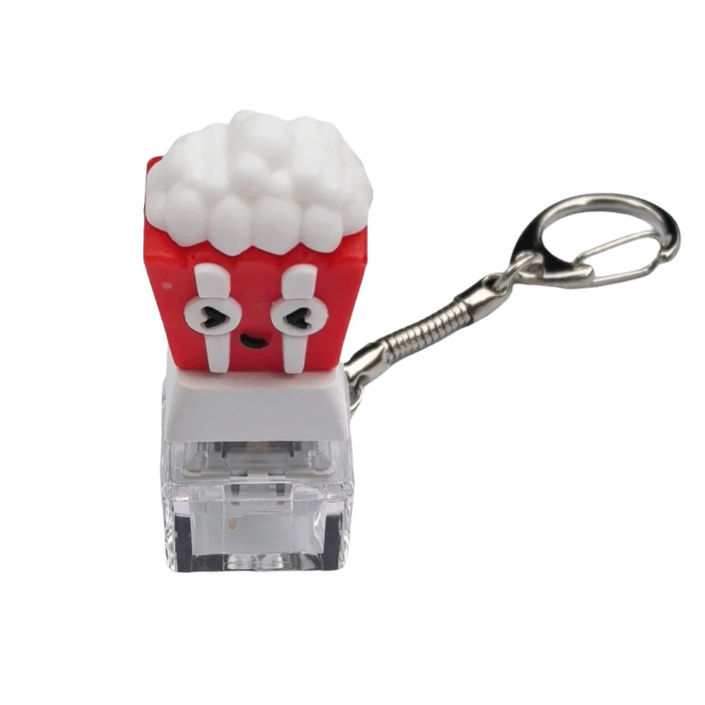 

French Fries Ice cream Hamburger Fidget Keychain Keycap Pass The Time Finger Keyboard Cap Creative Relief Stress
