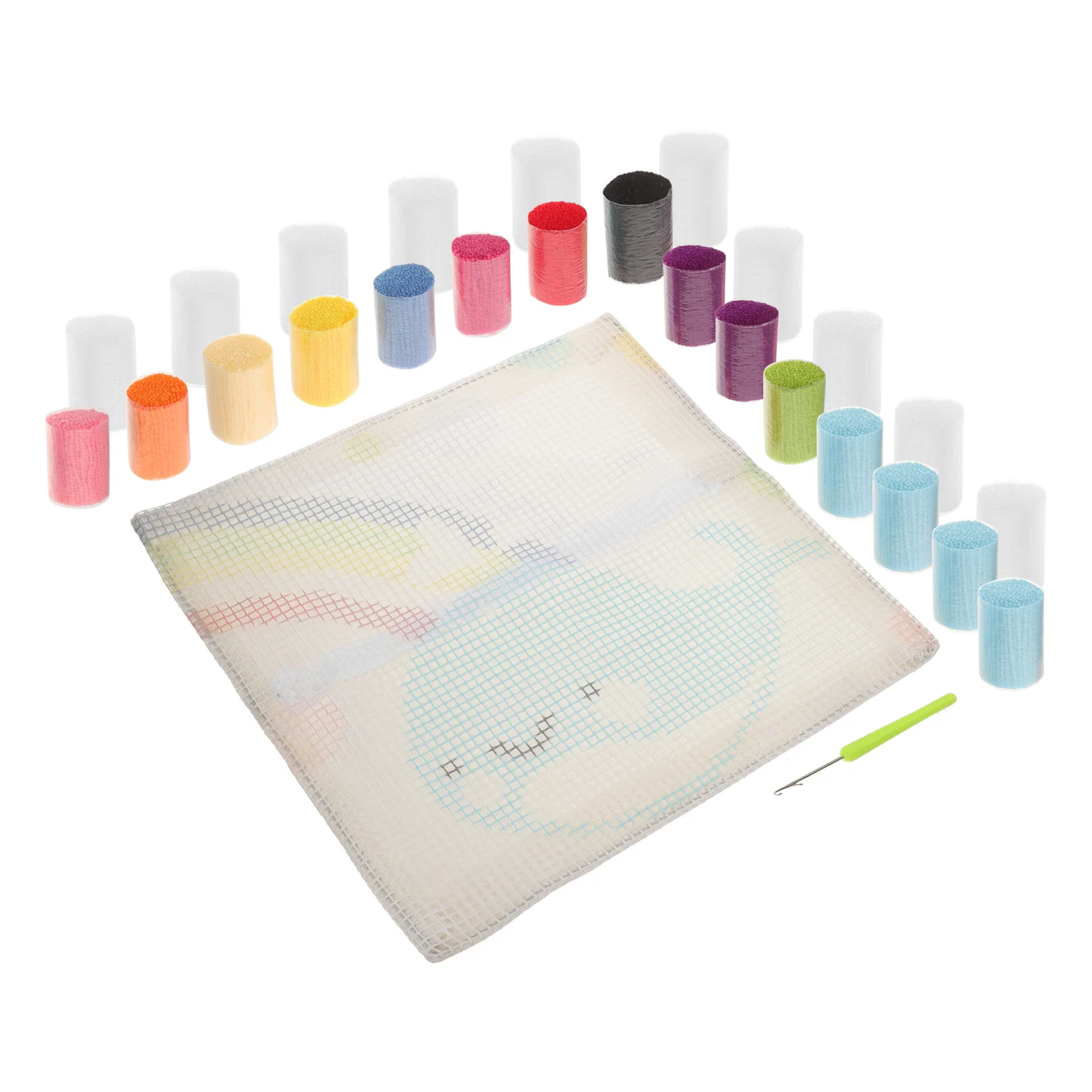 1Set Stich Stickerei Kit DIY Cartoon Design Kissen Latch Haken Kissen Handwerk Kits Home Decor Latch Haken Kissen