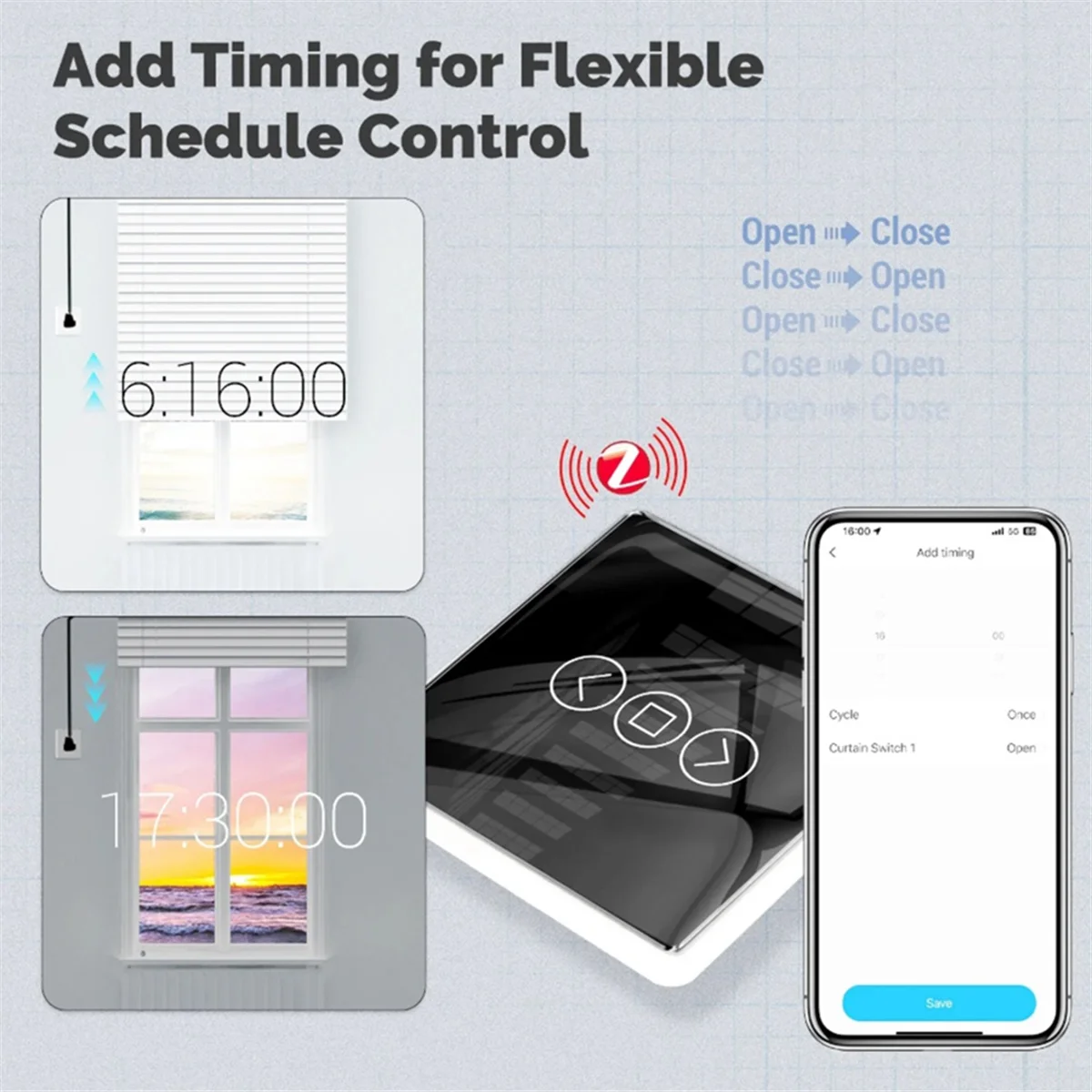 جديد 3C-Tuya ZigBee الذكية الستار التبديل 2.5D RF433 قوس الزجاج اللمس ل الستائر الدوارة مصاريع التبديل الذكية APP اللاسلكية الأسود