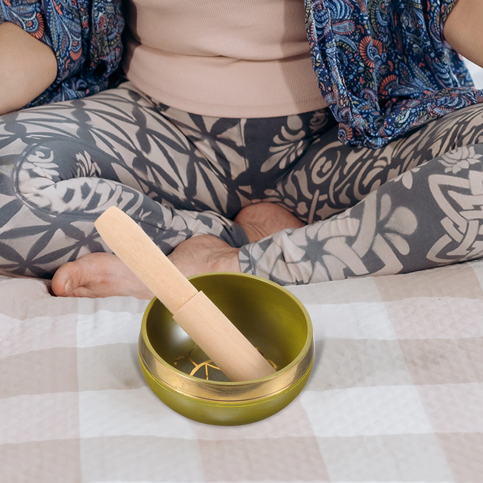 

1 Set Singing With Mallet Tibetan Meditation Yoga Sound Bowl Metal Bowl For Stress Relief Mindfulness Gift Buddhism Accessory