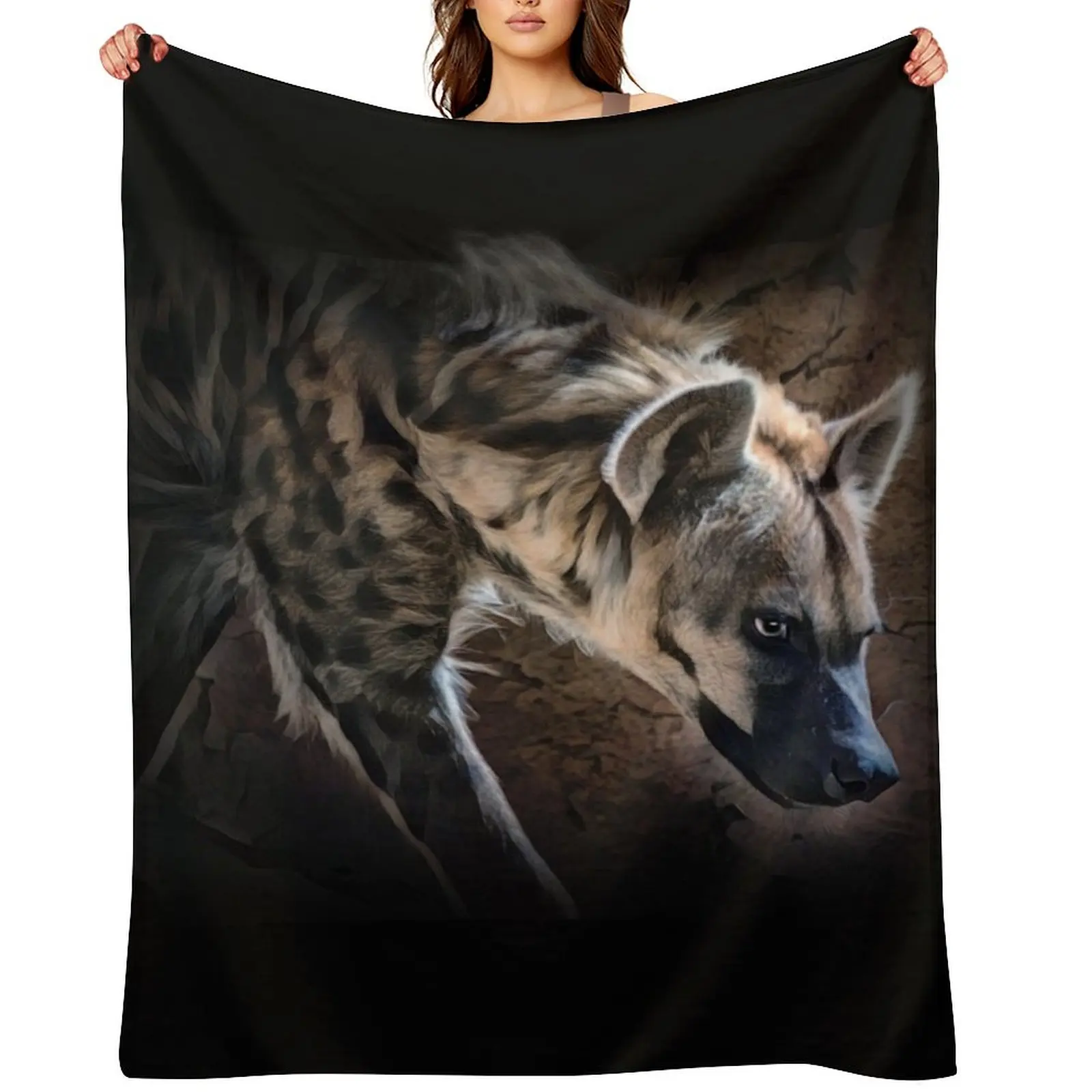 

Spotted Hyena In Shadows Throw Blanket halloween bed plaid Thermal Nap Blankets