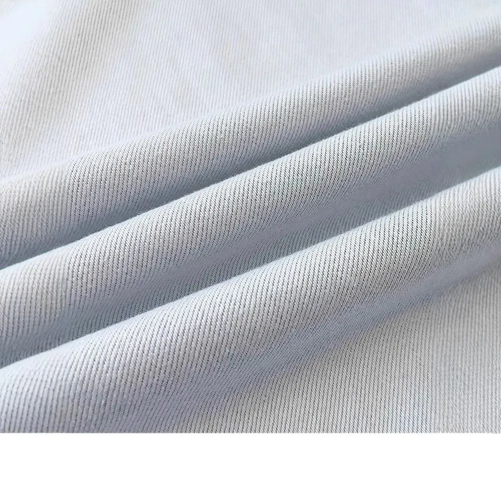 Jeans de perna larga cinza claro e branco feminino primavera 2025 novas calças de cintura alta estreitas e retas