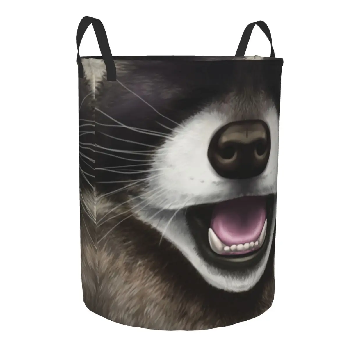 Funny Animal Raccoon Laundry Basket Collapsible Trash Panda Racoon Clothing Hamper Toys Organizer Storage Bins