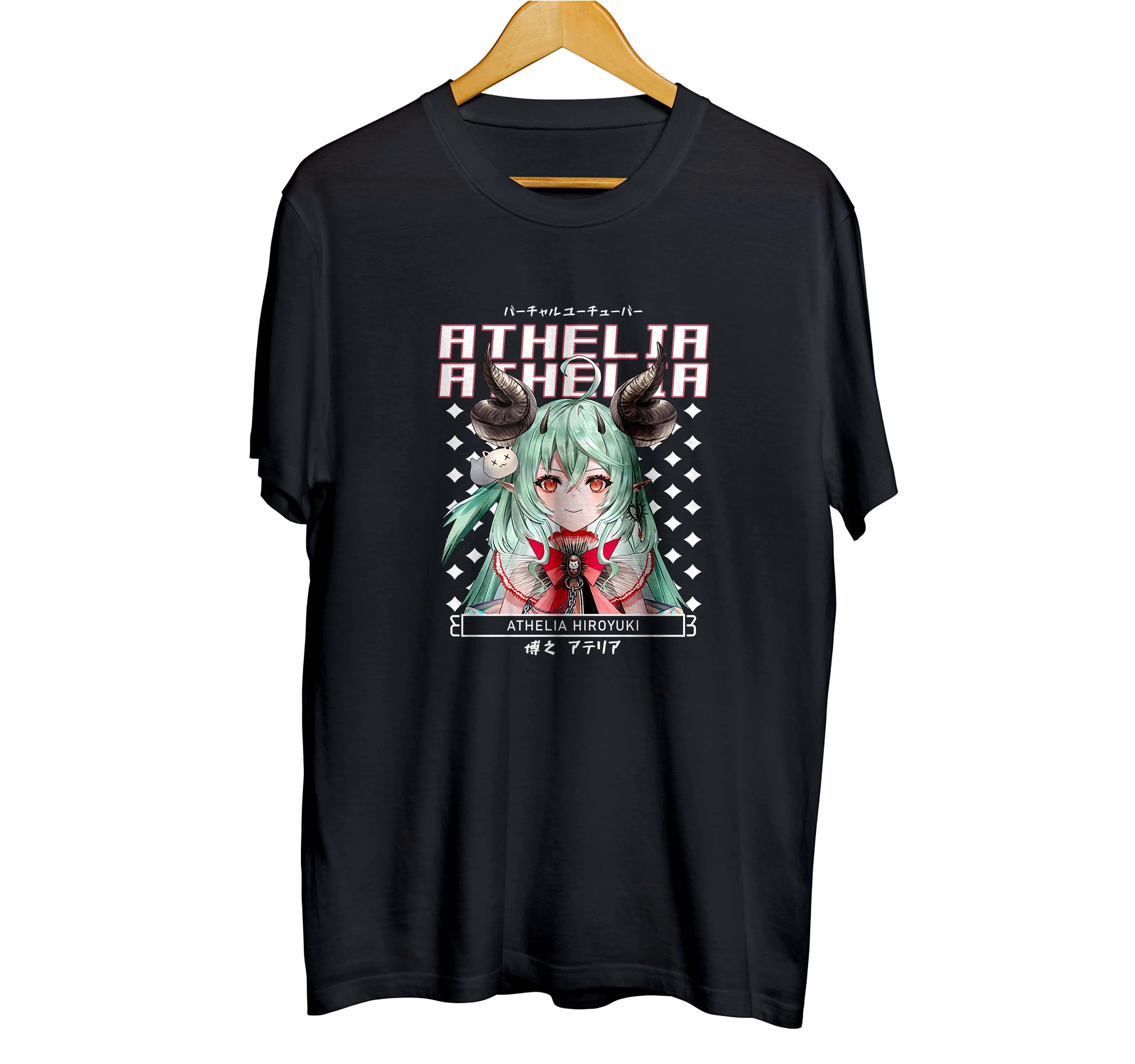 T-shirt distroanime vtuber ATHELIA HIROYUKI - MY HOLO 100% cotton combed 30s