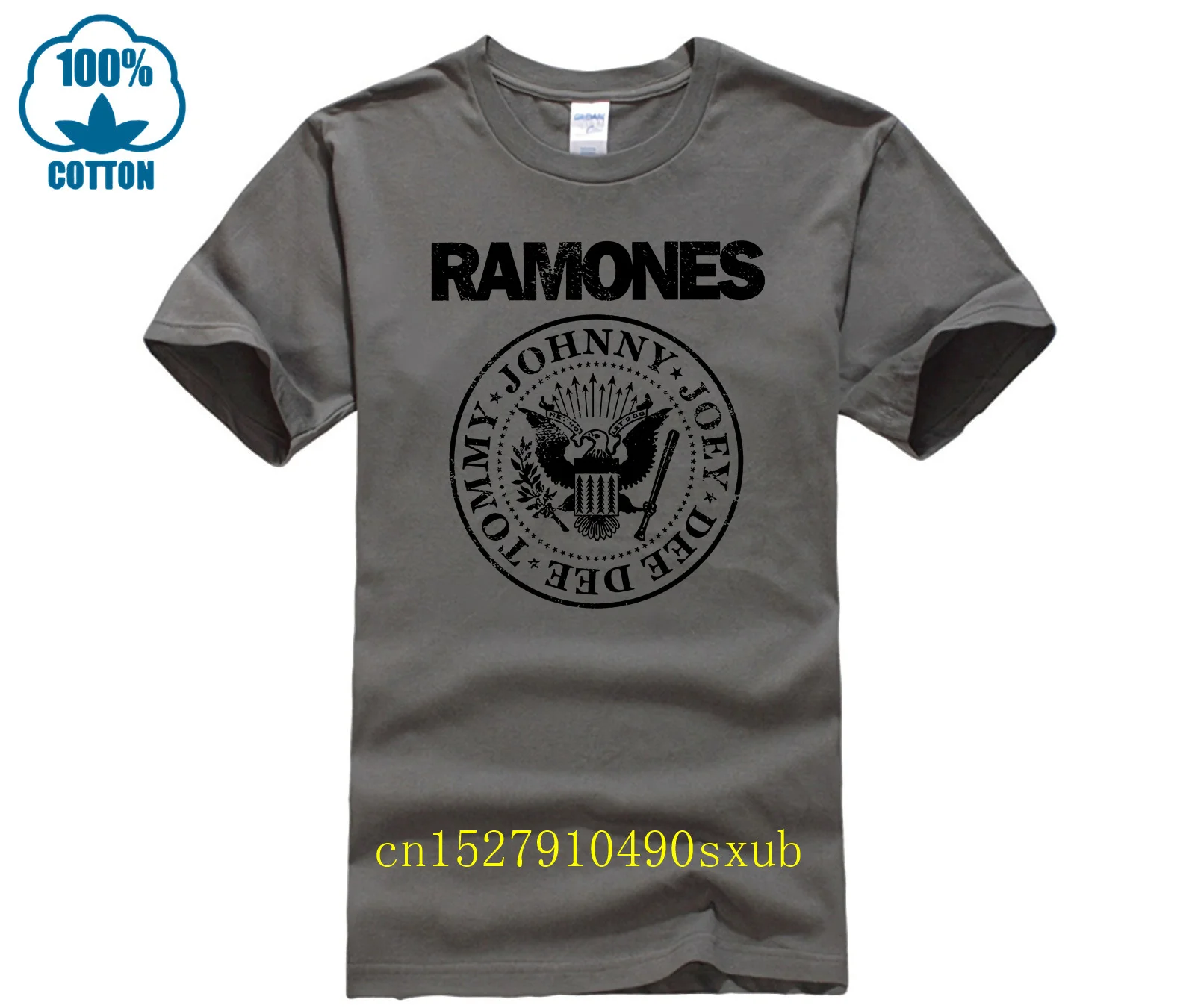 T-Shirt men Ramone Logo Shirt Retro Vintage White Punk Rock Clash Men Short Sleeve T-Shirt