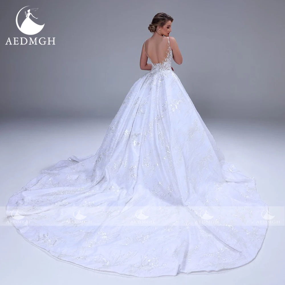 Aedmgh Ball Gown Exquisite Wedding Dresses 2024 Sweetheart Sleeveless Vestido De Novia Lace Embroidery Glitter Robe De Mariee