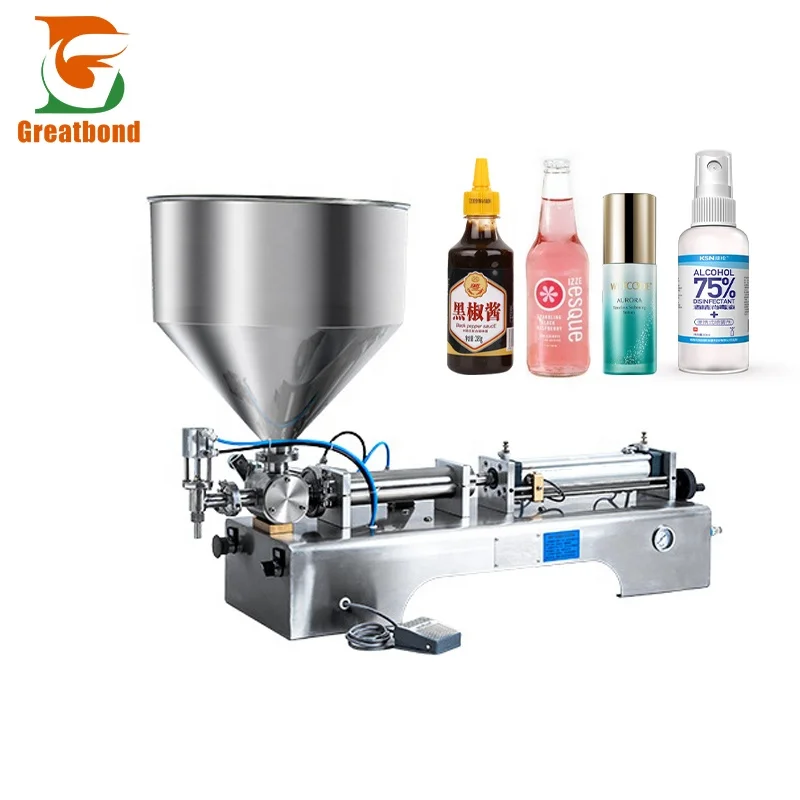 50-500ml Customizable Single Head Beverages Drinks Juice Oil Gel Sauce Cream Perfume Honey Bottle Liquid Paste Filling Machine
