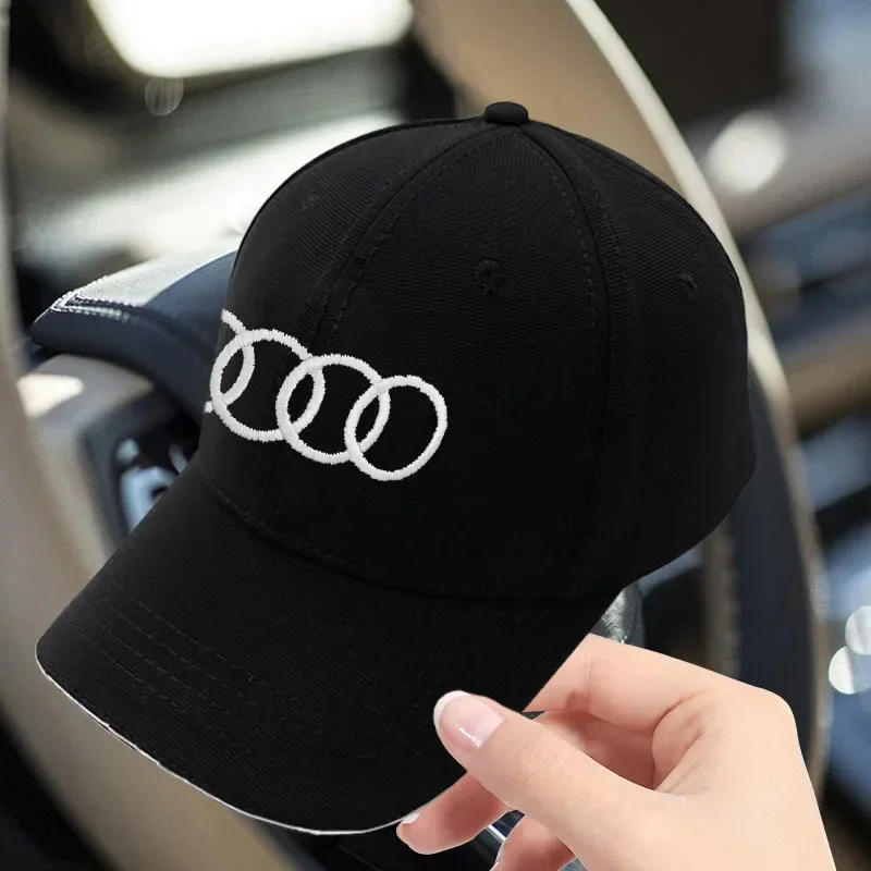 Gorras de béisbol Unisex para exteriores, sombrero informal ajustable con protección solar para Audi A4 A6 B5 B6 B7 8P 8V 8L A5 C7 4F A8 Q2 Q7 RS3 RS4 RS5