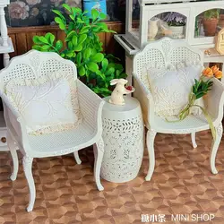 1:6 and 1:12 Mini Model Doll House Furniture Accessories European Chair Cushion Coffee Table Bjd Ob11 Gsc Blyth Soldier Lol Prop